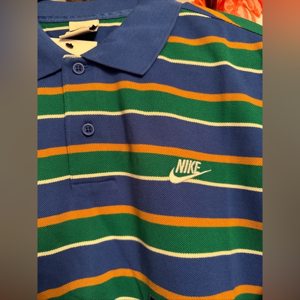 Nike Club Men's Striped Polo NWT - Picture 4 of 6